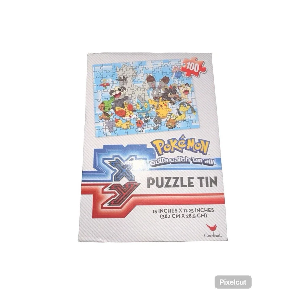 POKEMON Kids Puzzle Tin Poke Ball Tin 100 Piece Jigsaw Puzzle NIB Pokémon X & Y